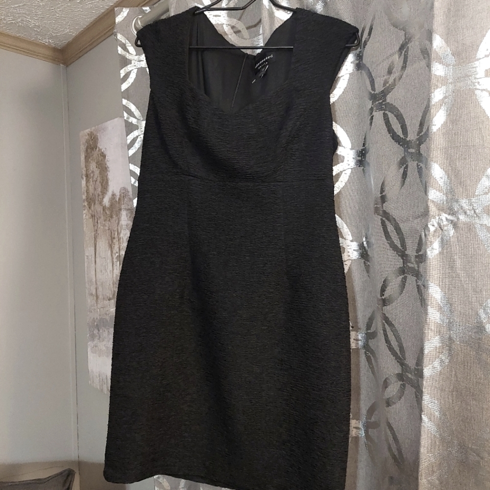 Connected Black Textured Cocktail Dress NWOT